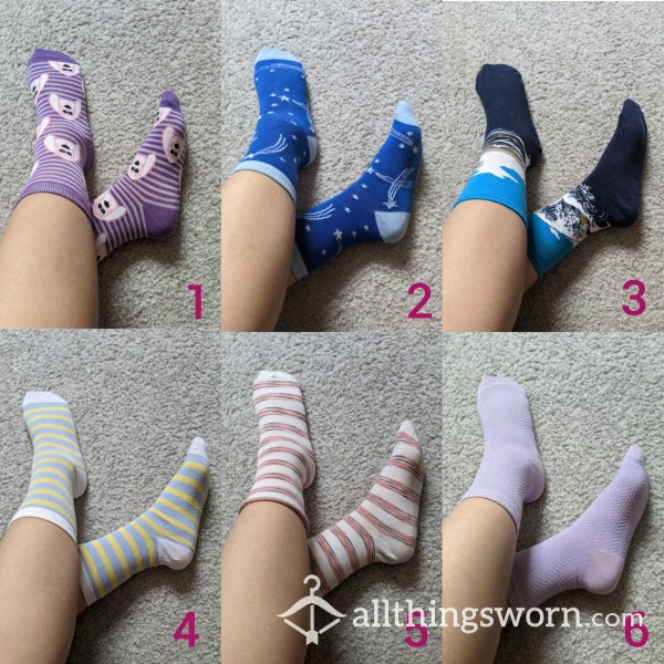 Used Assorted Novelty Quarter/Anklet Socks