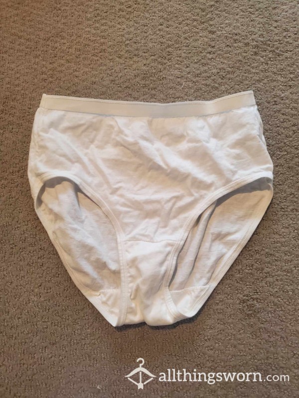 Used Classic White Full Back Panties 🤍