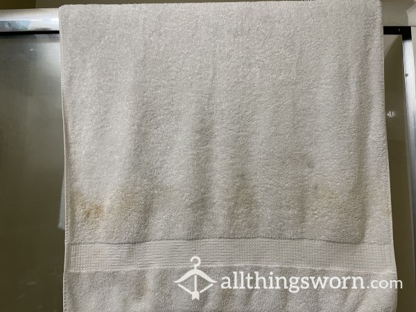 Used Dirty Bath Towel