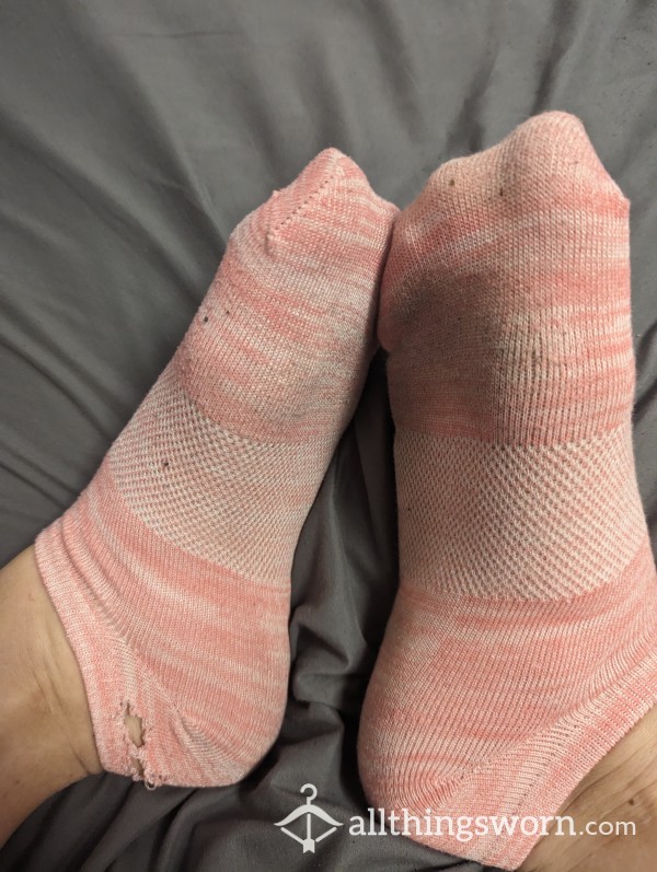 Used Pretty Pink Socks!