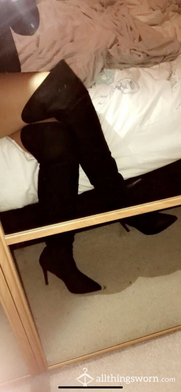 Used Thigh High Stiletto Heel Boots
