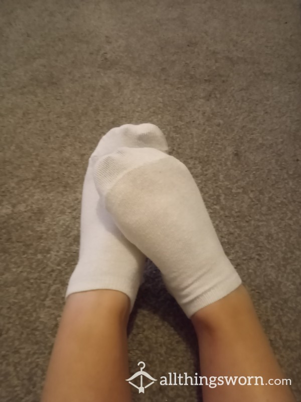 Used White Trainer Socks