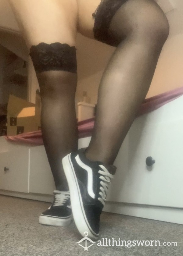 Vans And Stocking Tease