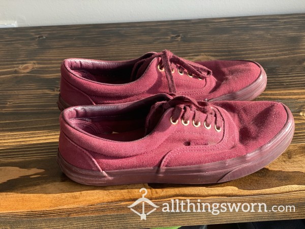 Vans Sneakers - Maroon Size 10 Well Worn