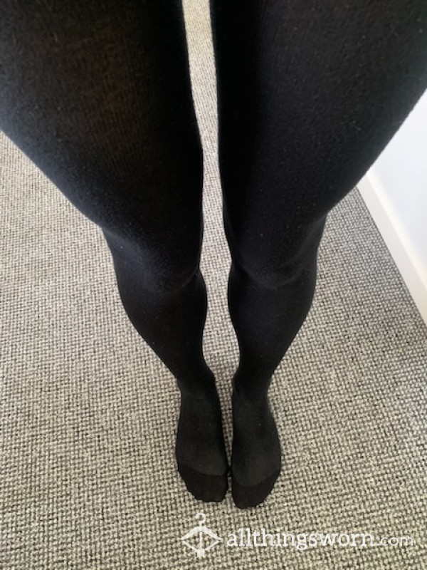 Very Old Thick Black Tights