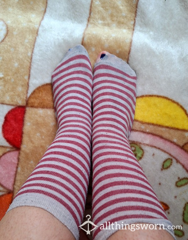 Very Old & Well Worn Striped Socks