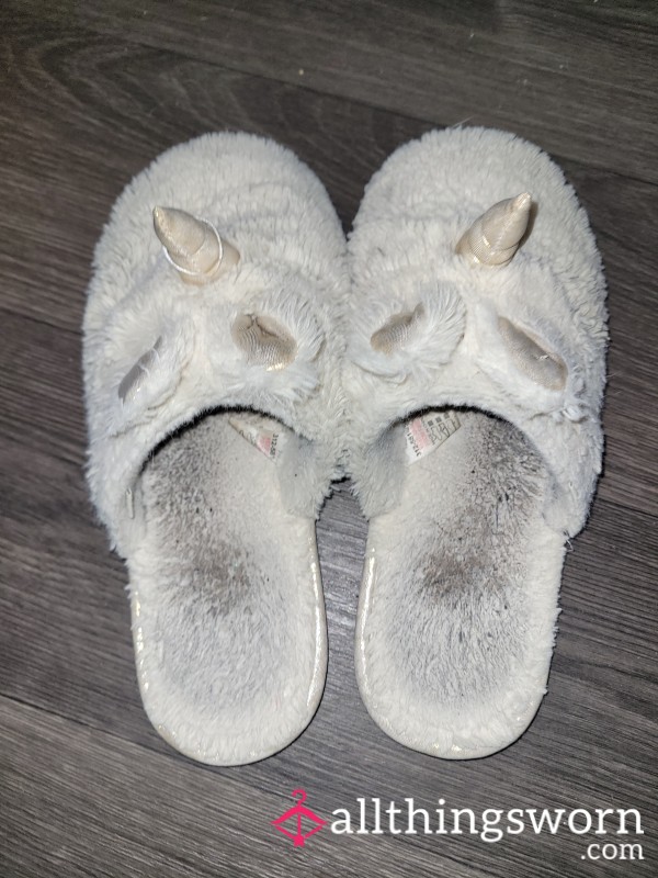 Very Smelly Used Fluffy Slippers