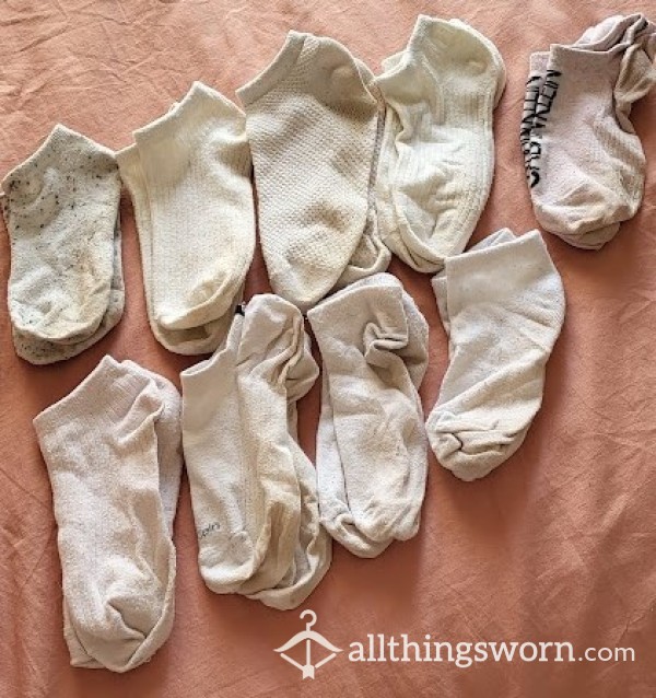 ❤️Very Used Trainer Socks ❤️ Various Light Shades - £20 🎁