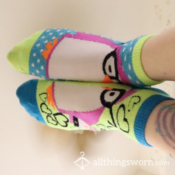 Very Worn Colorful Pengu Socks