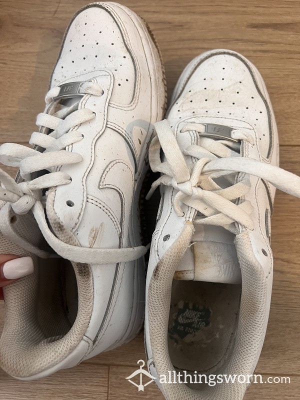 Very Worn Smelly AirForce1 Trainers