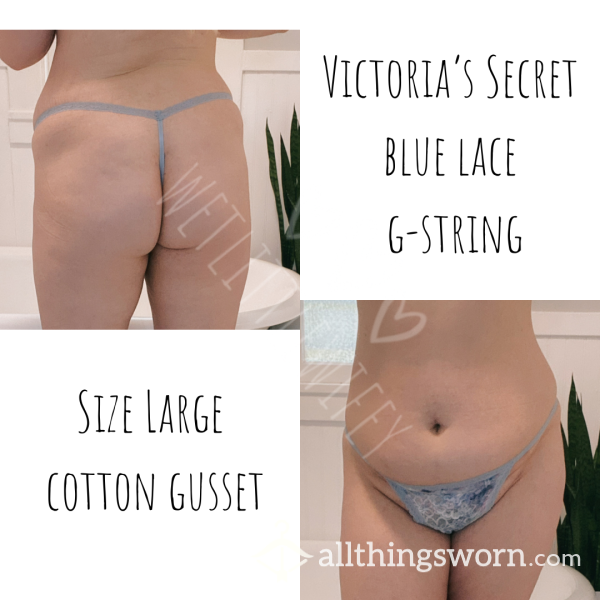 Victoria’s Secret Blue Lace G-String