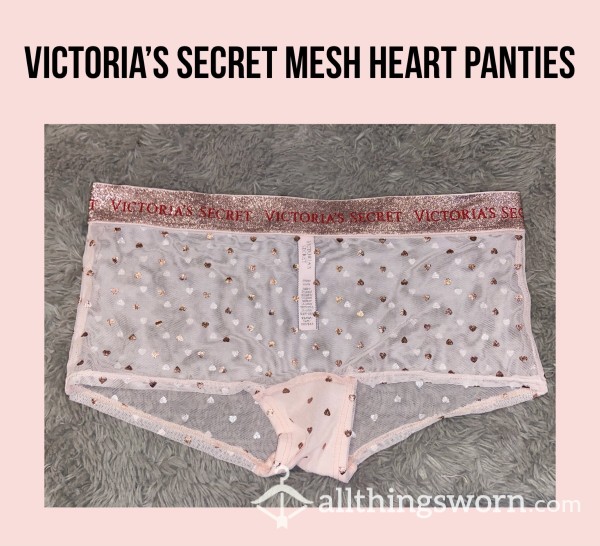 Victoria’s Secret Mesh Heart Panties✨
