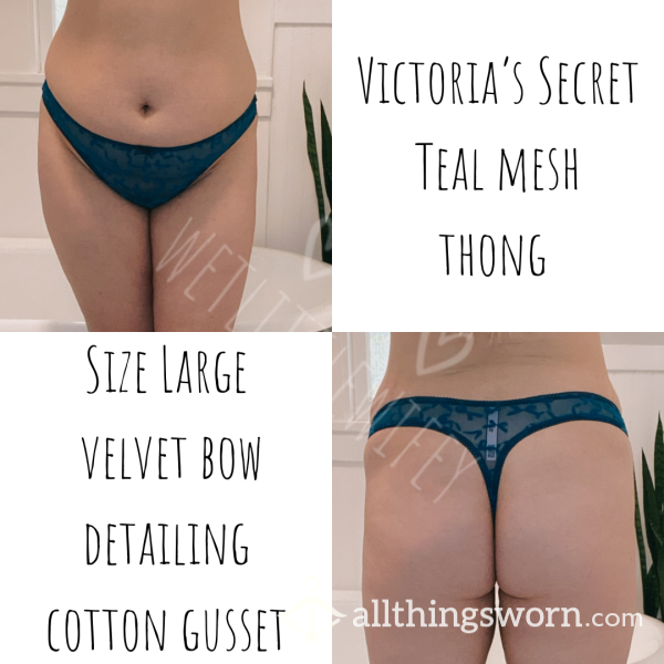 Victoria’s Secret Teal Mesh Thong