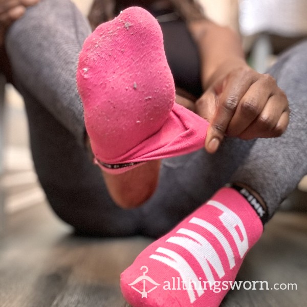 Worn Victoria’s Secret PINK Socks (pink)
