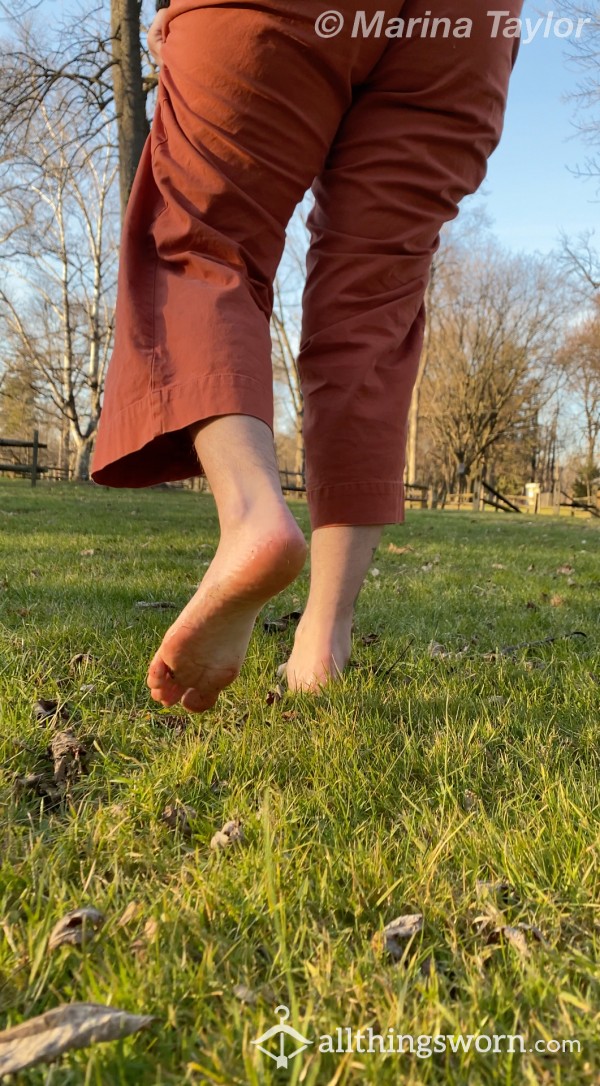 Walking Barefoot Outdoors 🥶
