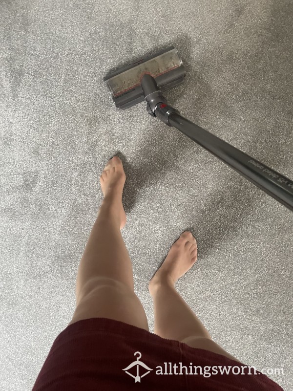Watch Me In Nylons Whilst I Hoover