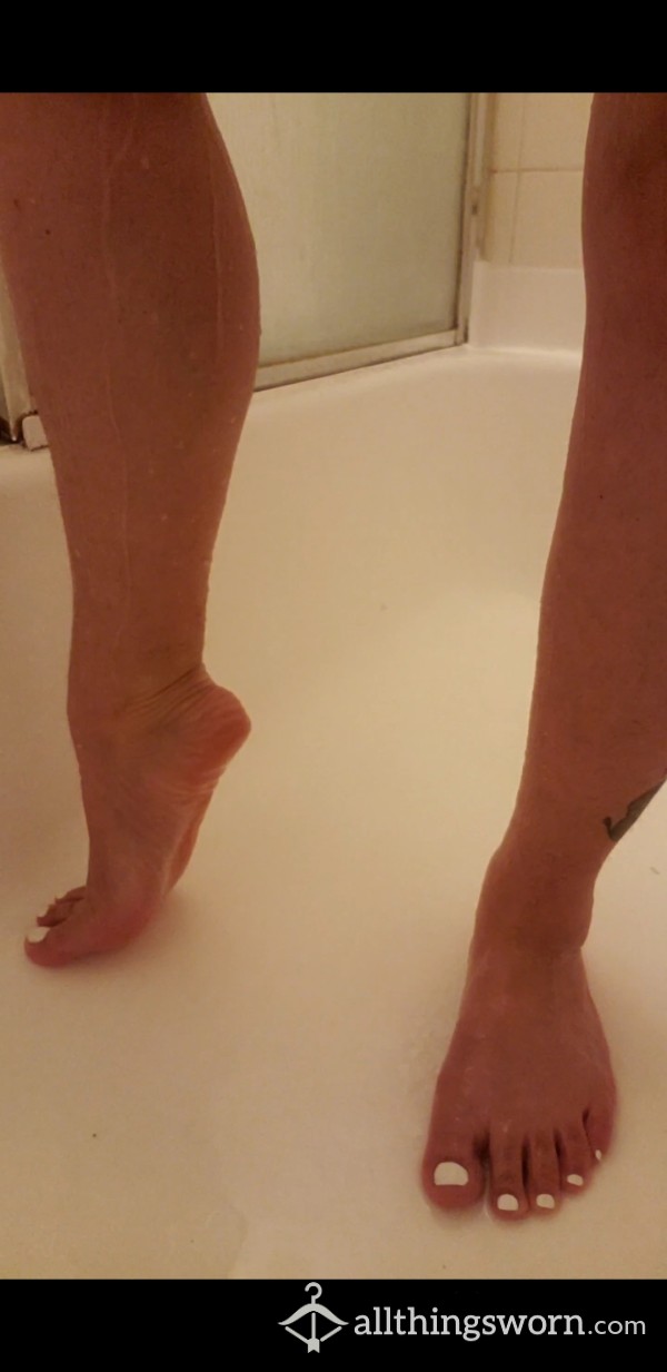 Watch Me Wash My Feet In The Shower