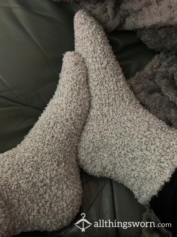 Week Wear Fluffy Socks Grey
