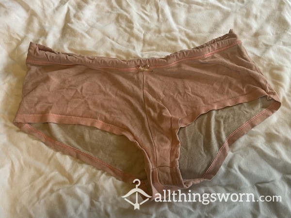 Well-loved And Holey Pink Cotton Panties