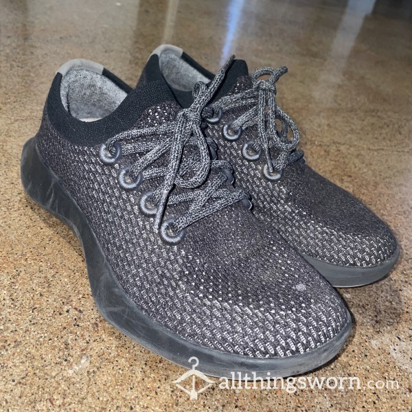 Well-Worn Black Allbirds Running Shoes With Stinky Removable Insoles 🔥