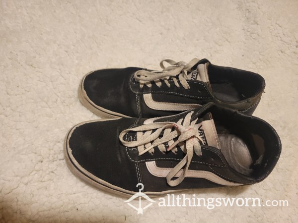 Well Worn Black And White Sneakers