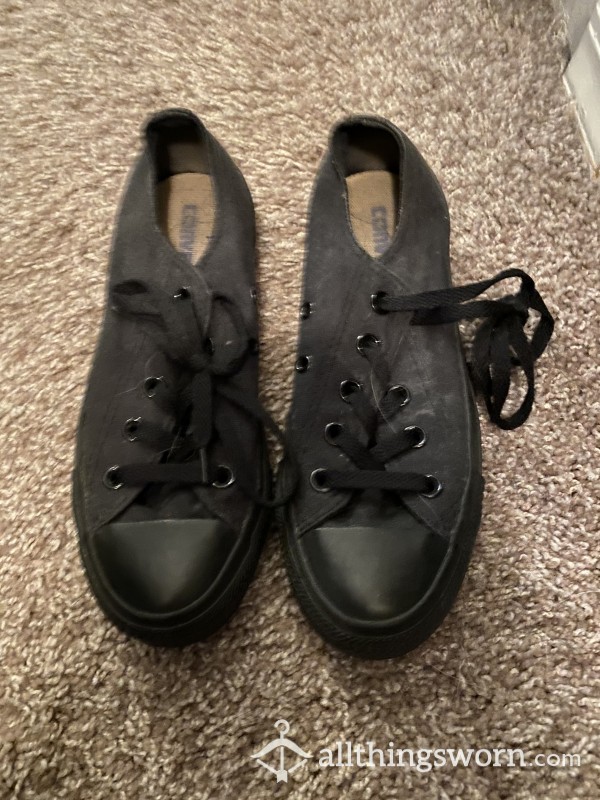 Well-worn Black Converse