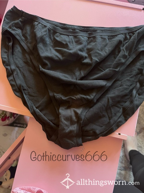 Well Worn Black Underwear (picture Of The Inside As Well)