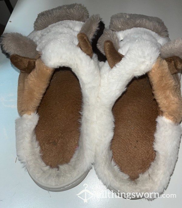 Well Worn Cow Slippers - STINK