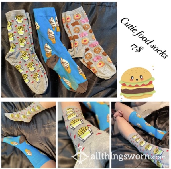 Well Worn Cutie Food Socks 48h Wear Choose Your Fav Pair And Get Them Dirty With Me!