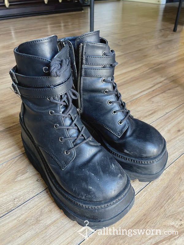 Daily Wear Demonia Goth Girl Boots US Size 9 (Male Size 7ish)