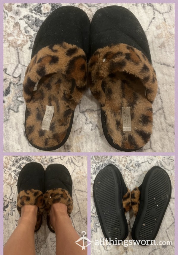 Well-Worn Leopard Slippers 💋