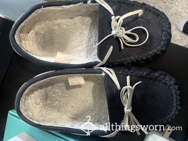 Well  Worn Moccasin Loafer Slippers