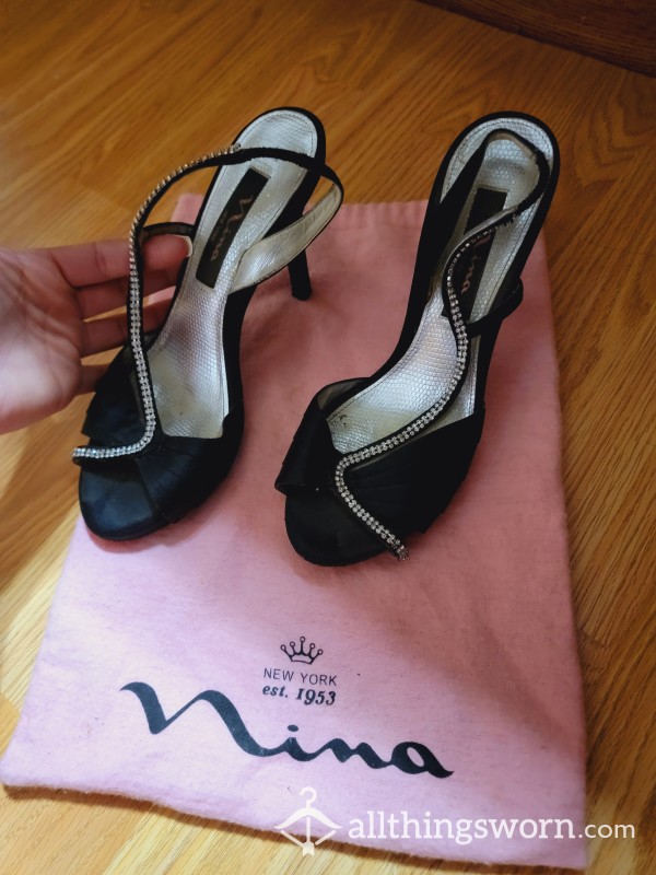 Well-worn Nina Short Heels With Rhinestones🤍