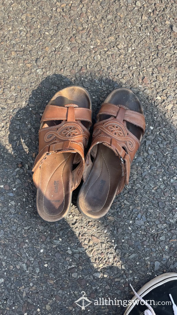 Well-worn Old Sweaty Clark Sandals