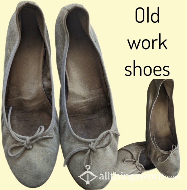 Well Worn Old Work Shoes
