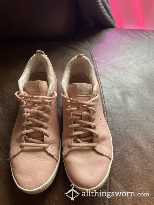 Well Worn Pink Trainers/sneakers. I Ran The Race For Life In These As Well As My Main Gym Trainers, Hikes.