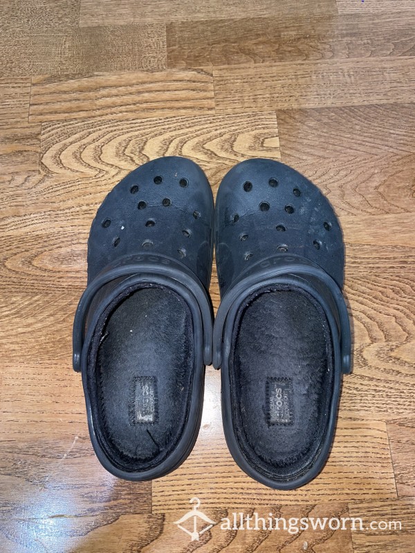 Well Worn Smelly Crocs In Black
