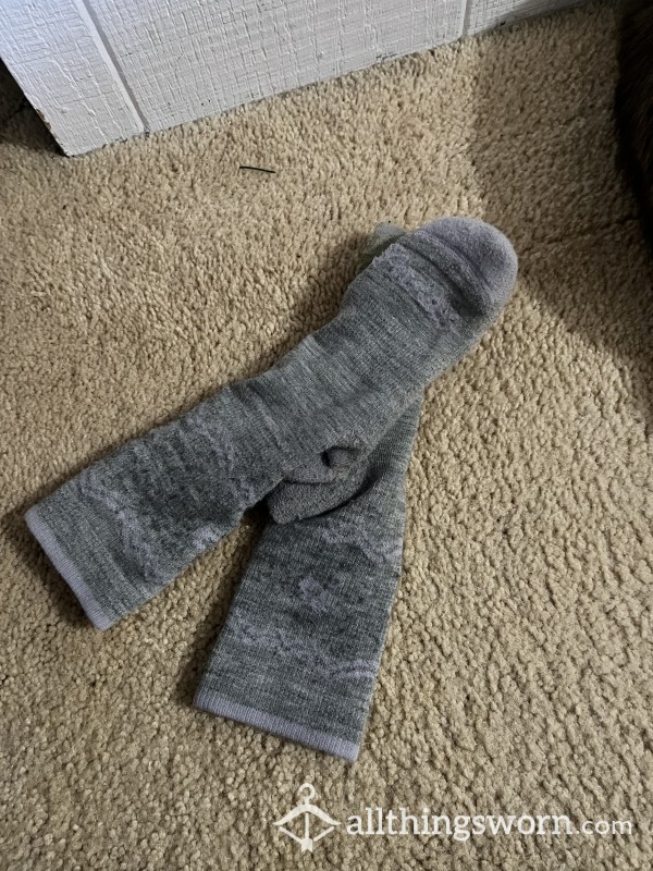Well Worn Socks- Unwashed Or Washed, Holes In The Soles, Small Feet, Free Polaroid Pic Of Me Wearing Them