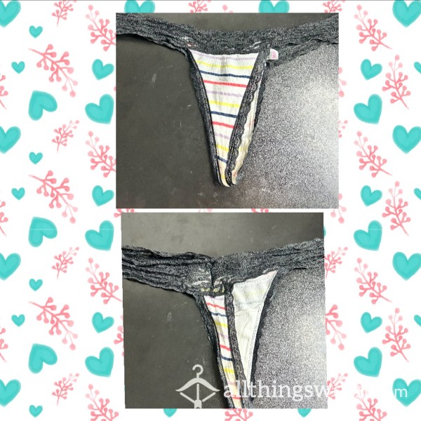 Well-Worn Striped Thong