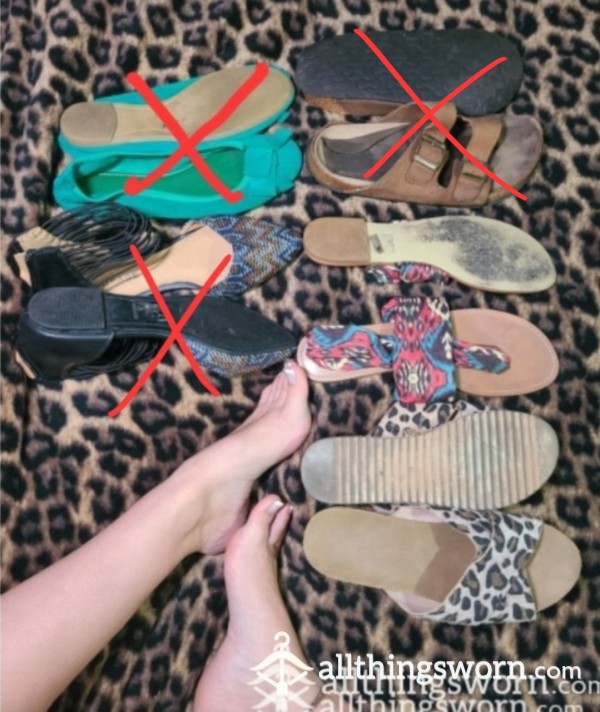 $35 Well Worn Sandals! Burkinstock, Platforms Or Flip Flops