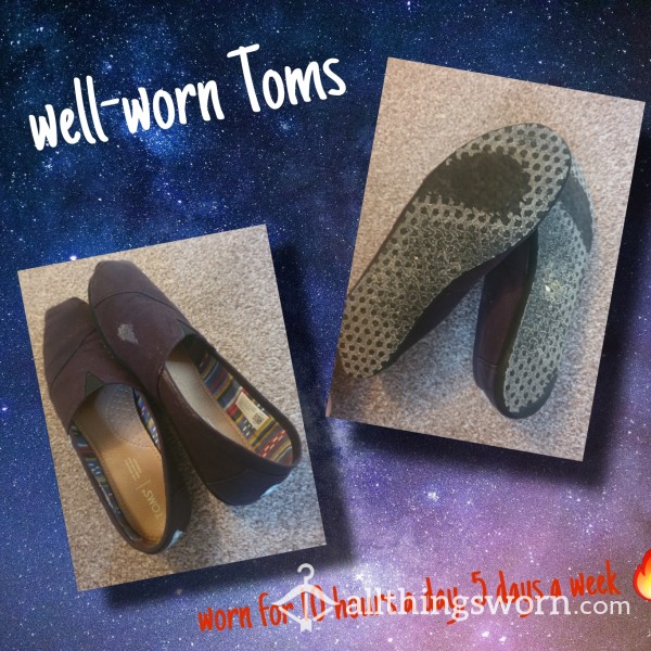 Well Worn Toms Flat Shoes UK 8