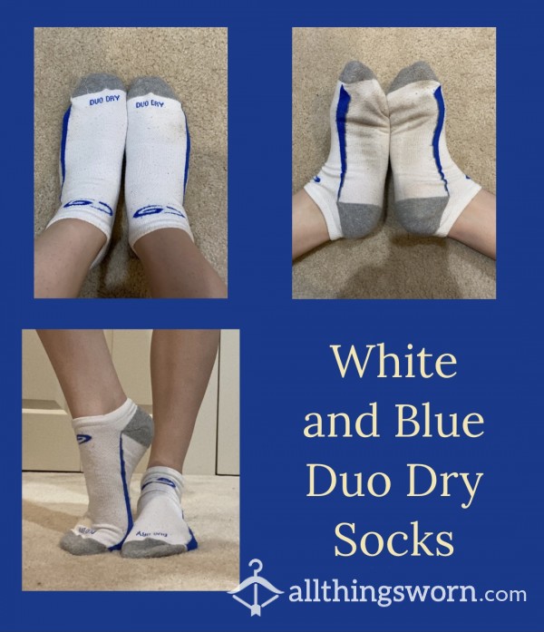 White And Blue Socks