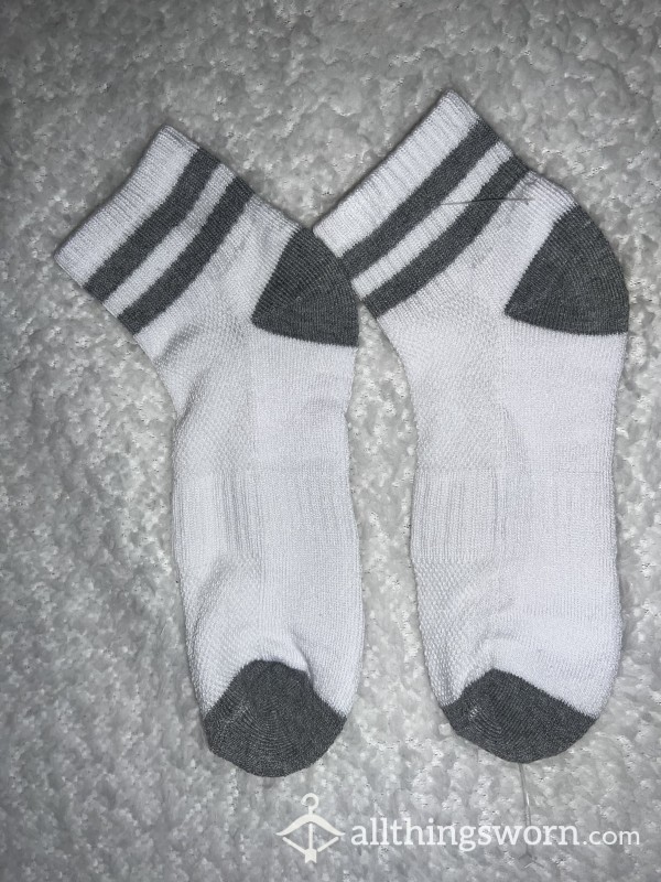 White And Grey New Gym Socks