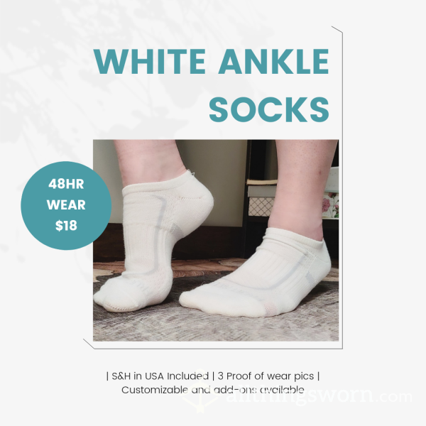 White Ankle Socks 🧦