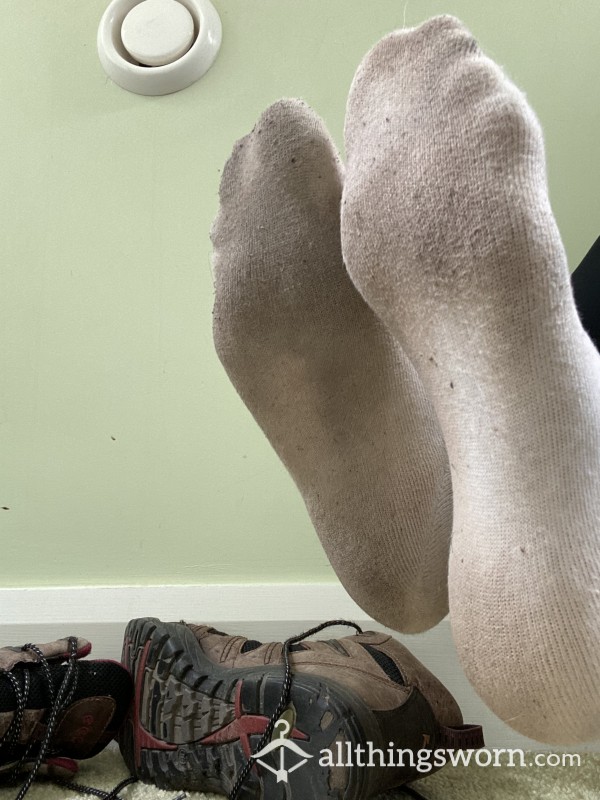 White Ankle Socks Worn For 3 Days