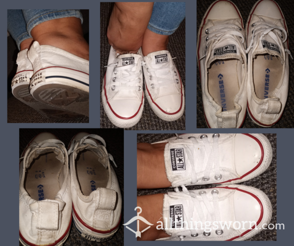 White Converse All Star Slip Ons