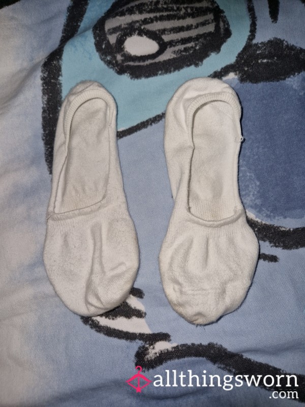 White Cotton Invisible Socks