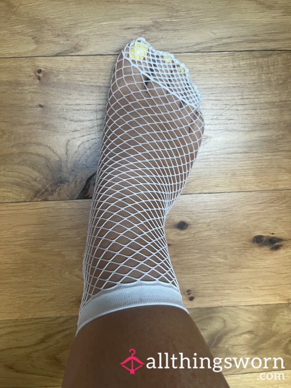 White Fishnet Sock