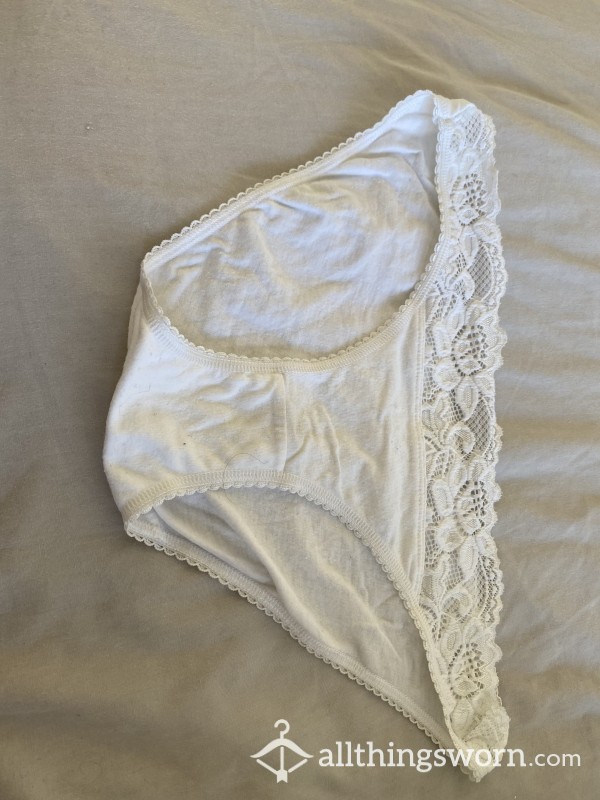 White Full Cotton Panties!