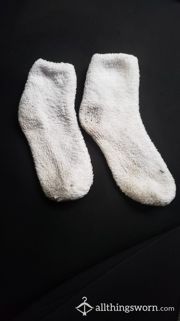 White Fuzzy Socks